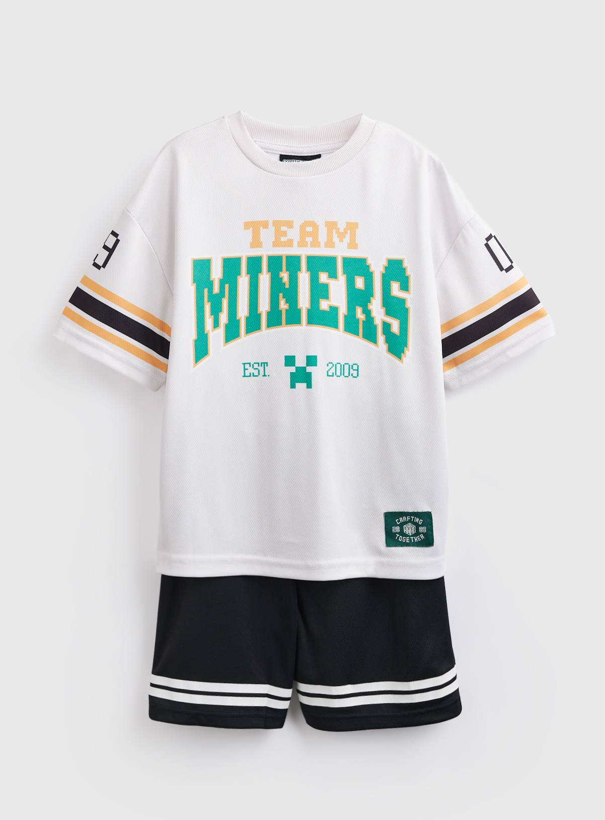 Minecraft Football Print T-Shirt & Shorts Set 12 years - Image 1